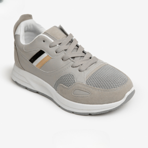 comfort Stride Leather Sneakers (gray color)